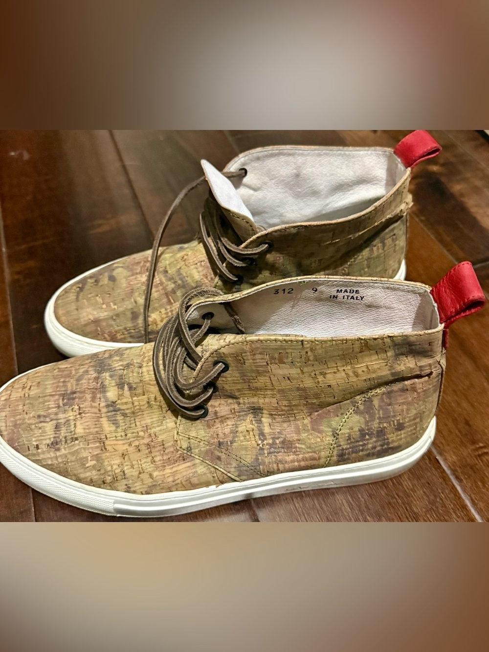 Del Toro Alto 312 Cork Chukka Sneakers Made in Italy Men’s 9